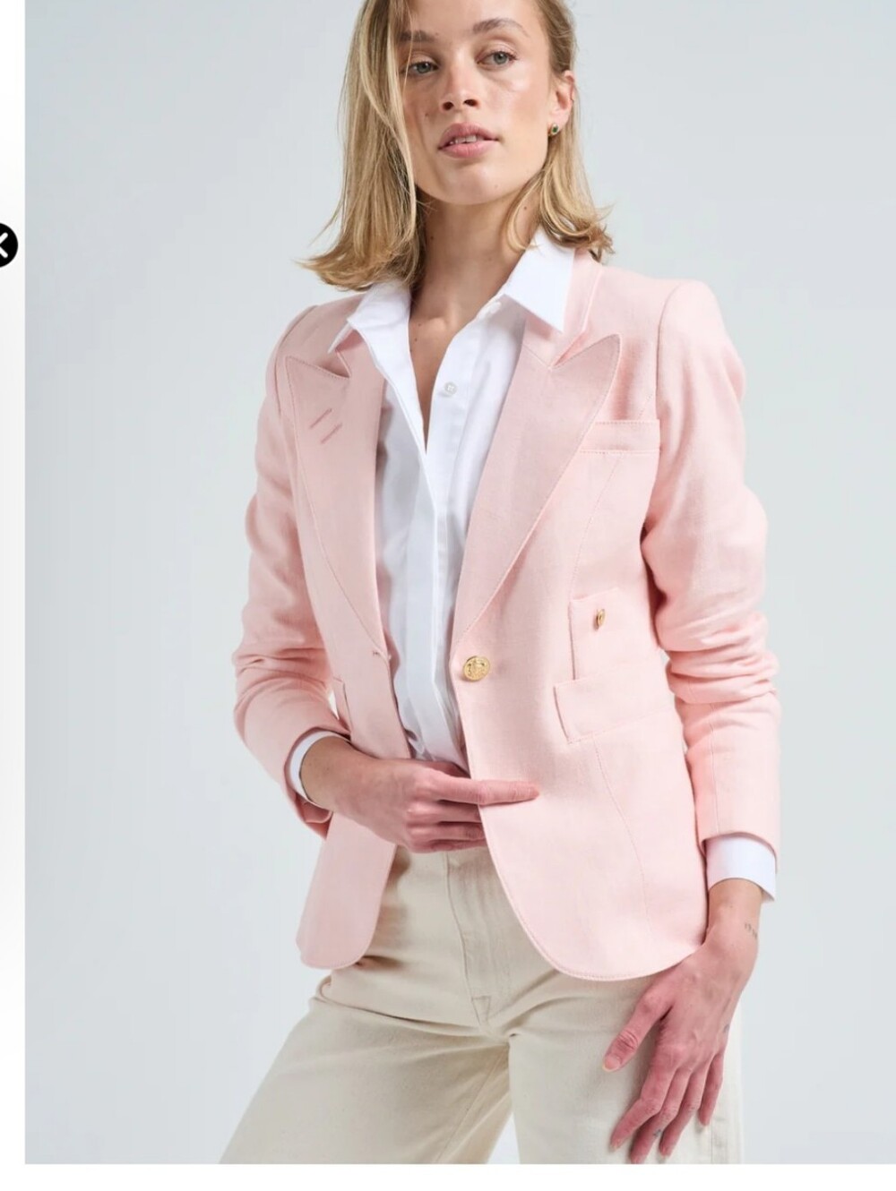 Smythe
linen duchess blazer in Light Pink Nwot Size US 4